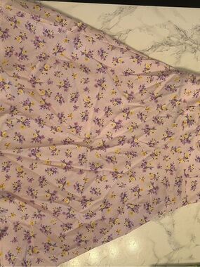 Zara Lavender Floral Cotton Pillowcase with Purple & Yellow Blooms